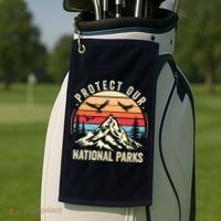 Protect Our National Parks Retro Nature Conservation Golf Towel thumb 2