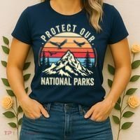 Protect Our National Parks Retro Nature Conservation Women's T-Shirt thumb 2