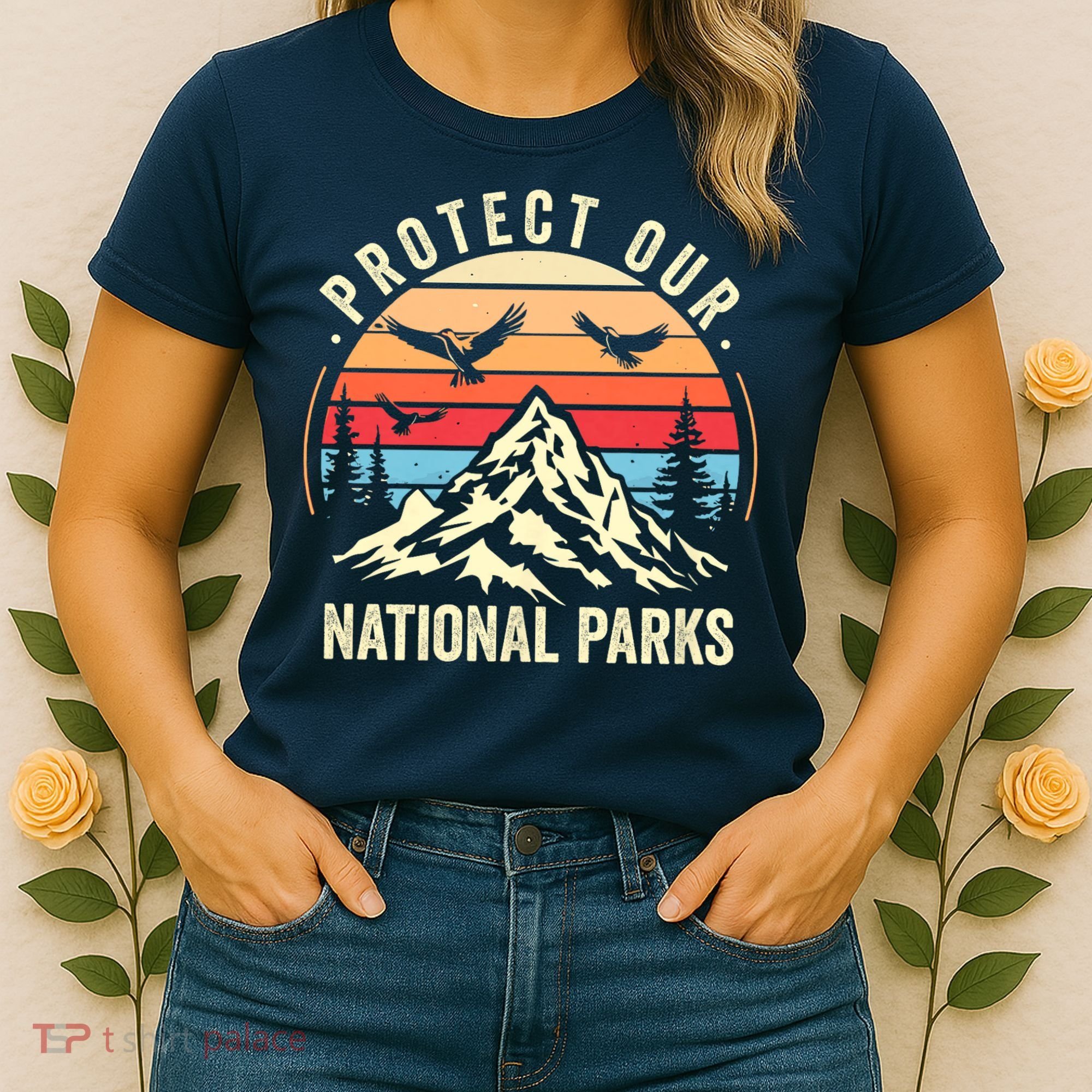 Protect Our National Parks Retro Nature Conservation Women's T-Shirt