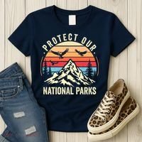 Protect Our National Parks Retro Nature Conservation Women's T-Shirt thumb 3