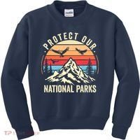 Protect Our National Parks Retro Nature Conservation Kids Sweatshirt thumb 0