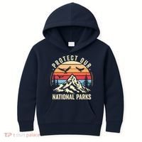 Protect Our National Parks Retro Nature Conservation Kids Hoodie thumb 0