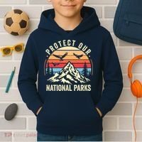 Protect Our National Parks Retro Nature Conservation Kids Hoodie thumb 2