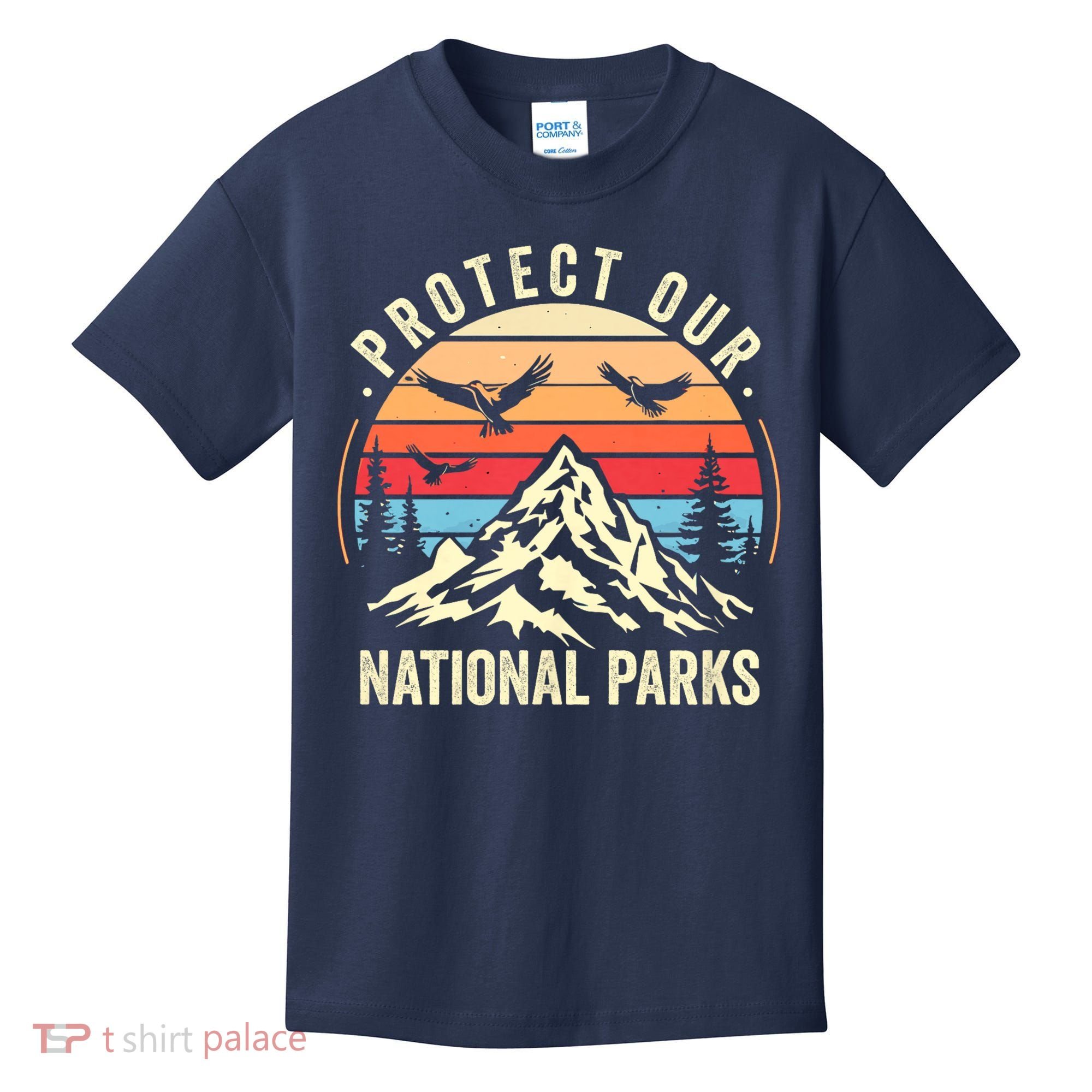 Protect Our National Parks Retro Nature Conservation Kids T-Shirt