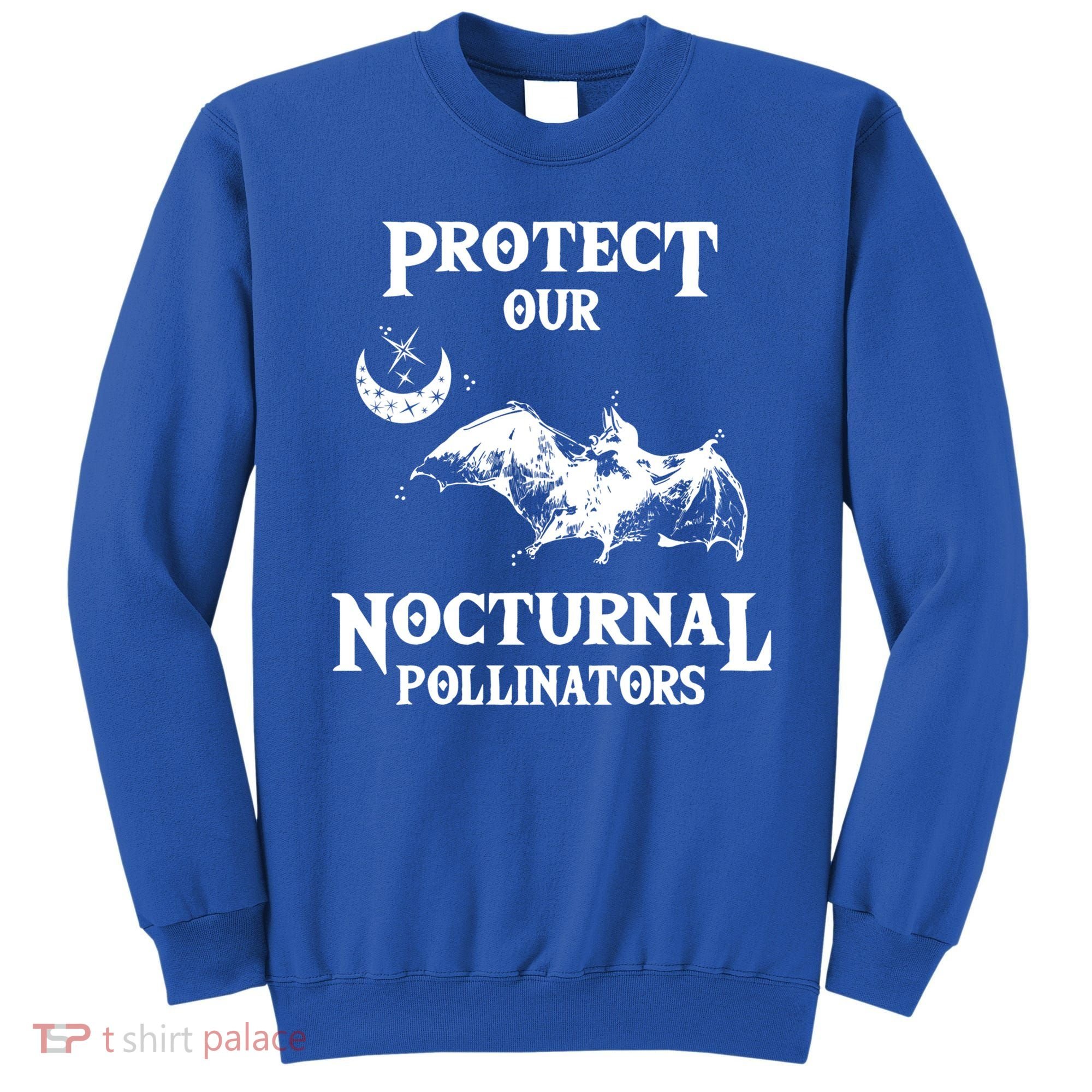 Protect Our Nocturnal Pollinators Gift Bat With Moon Art Cool Gift Sweatshirt
