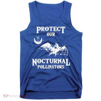 Protect Our Nocturnal Pollinators Gift Bat With Moon Art Cool Gift Tank Top