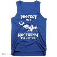 Protect Our Nocturnal Pollinators Gift Bat With Moon Art Cool Gift Tank Top thumb 0