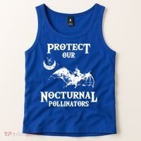 Protect Our Nocturnal Pollinators Gift Bat With Moon Art Cool Gift Tank Top thumb 2
