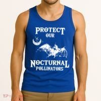 Protect Our Nocturnal Pollinators Gift Bat With Moon Art Cool Gift Tank Top thumb 3