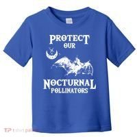 Protect Our Nocturnal Pollinators Gift Bat With Moon Art Cool Gift Toddler T-Shirt thumb 0