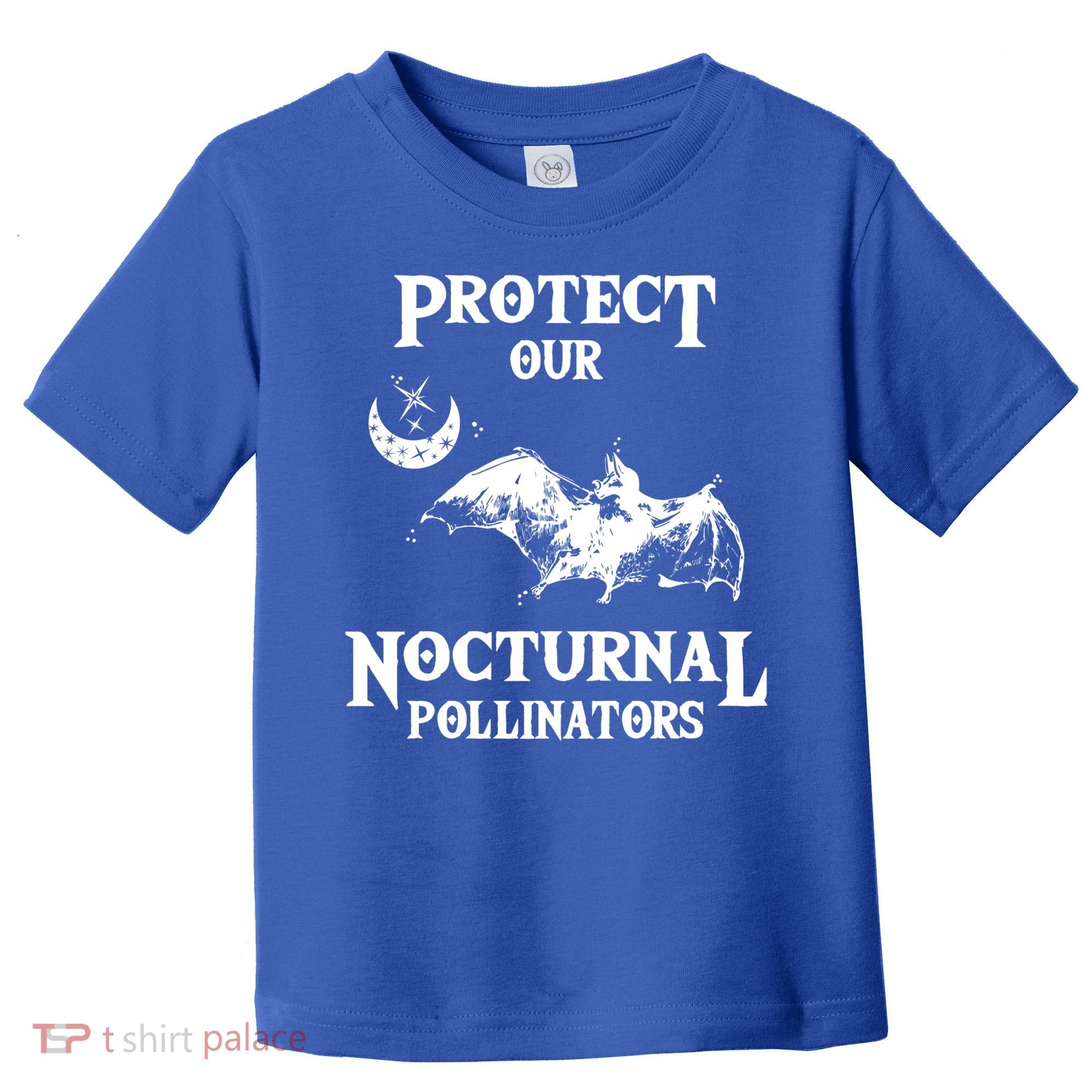 Protect Our Nocturnal Pollinators Gift Bat With Moon Art Cool Gift Toddler T-Shirt