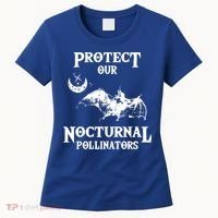 Protect Our Nocturnal Pollinators Gift Bat With Moon Art Cool Gift Women's T-Shirt thumb 0