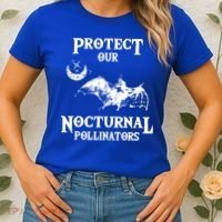 Protect Our Nocturnal Pollinators Gift Bat With Moon Art Cool Gift Women's T-Shirt thumb 2