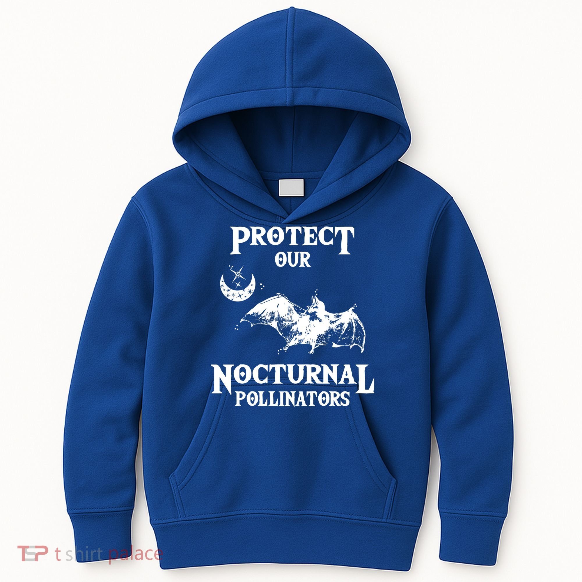Protect Our Nocturnal Pollinators Gift Bat With Moon Art Cool Gift Kids Hoodie