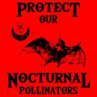 Protect Our Nocturnal Pollinators Gift Bat With Moon Art Cool Gift Santa Hat thumb 1
