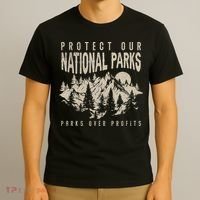 Protect Our National Parks Parks Over Profits T-Shirt thumb 3