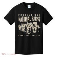 Protect Our National Parks Parks Over Profits Kids T-Shirt thumb 0