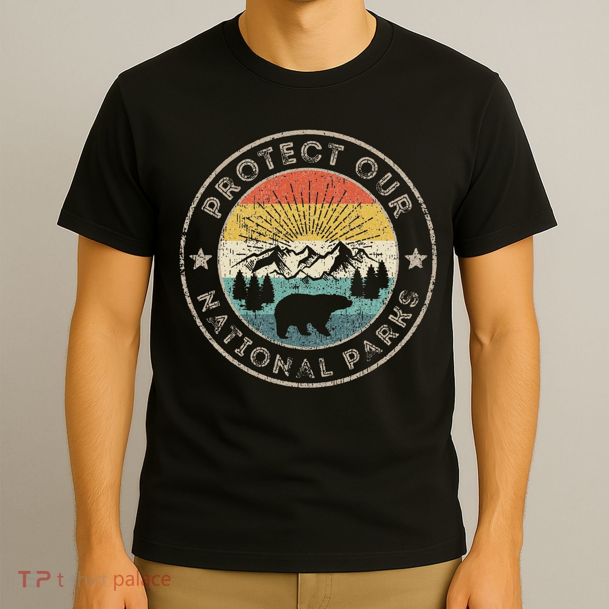 Protect Our National Parks Retro Hiking T-Shirt