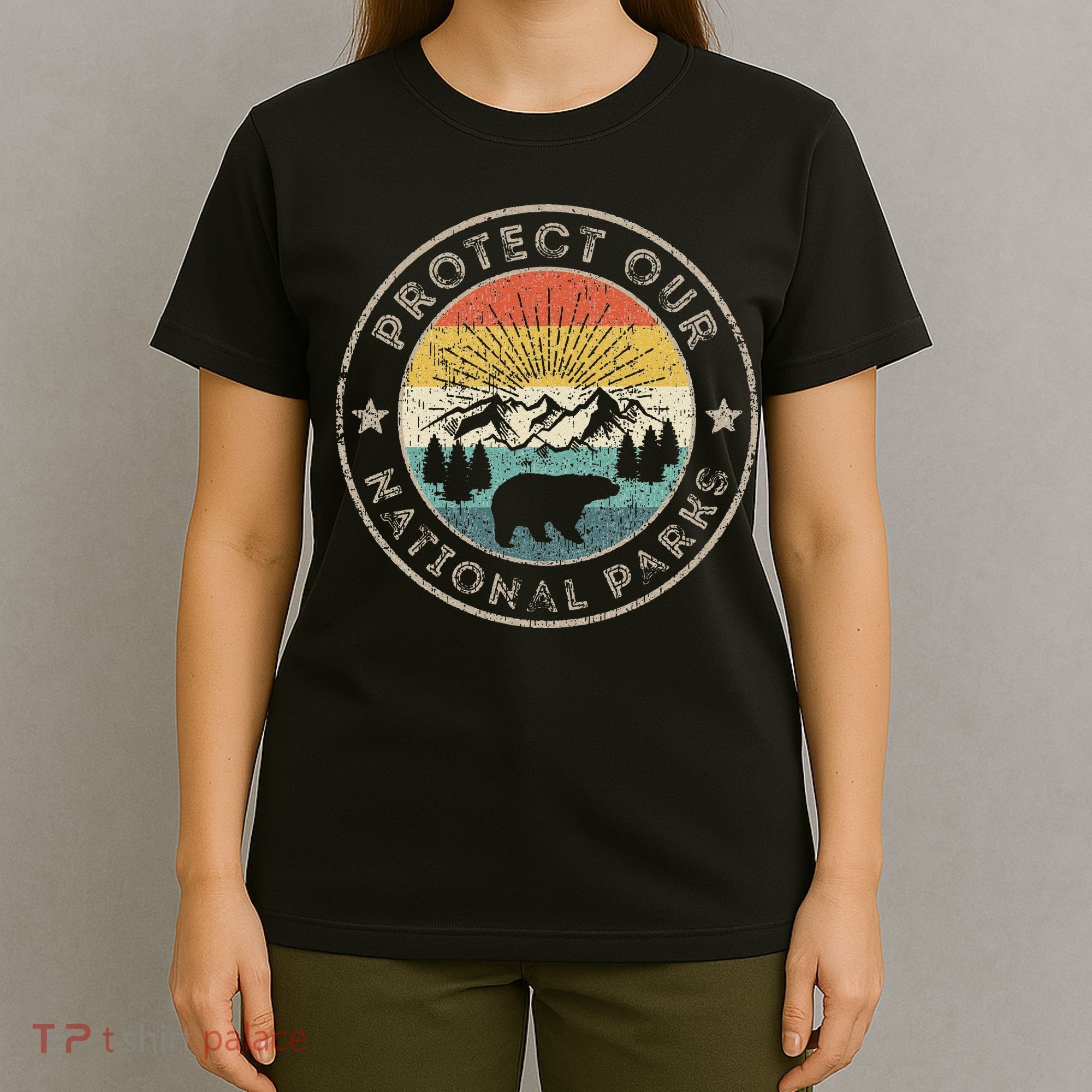 Protect Our National Parks Retro Hiking T-Shirt