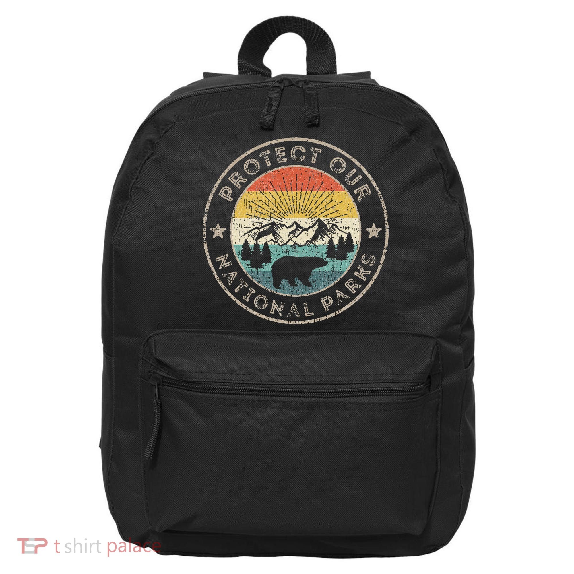 Protect Our National Parks Retro Hiking 16 in Basic Backpack