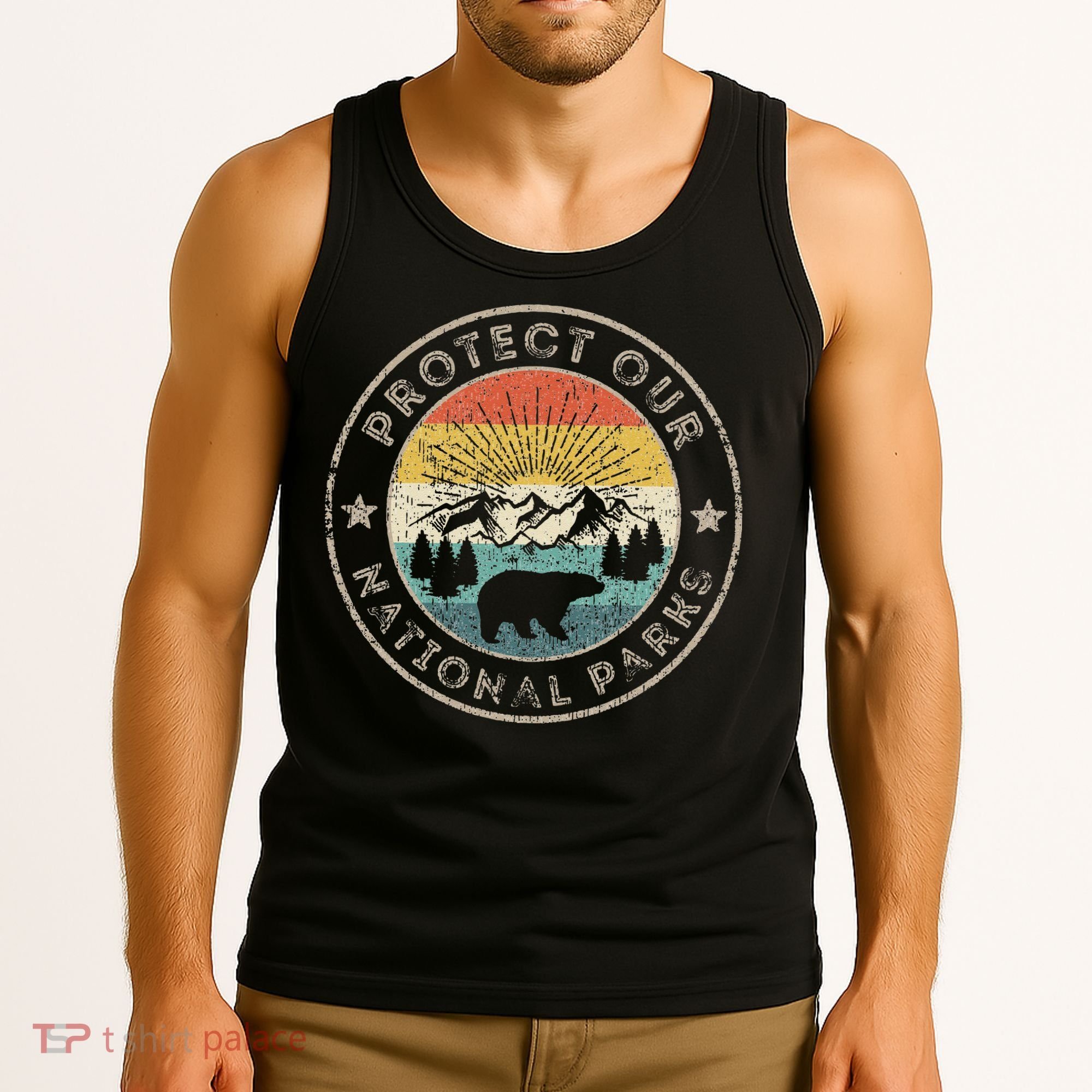 Protect Our National Parks Retro Hiking Tank Top