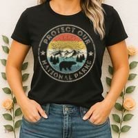 Protect Our National Parks Retro Hiking Women's T-Shirt thumb 2