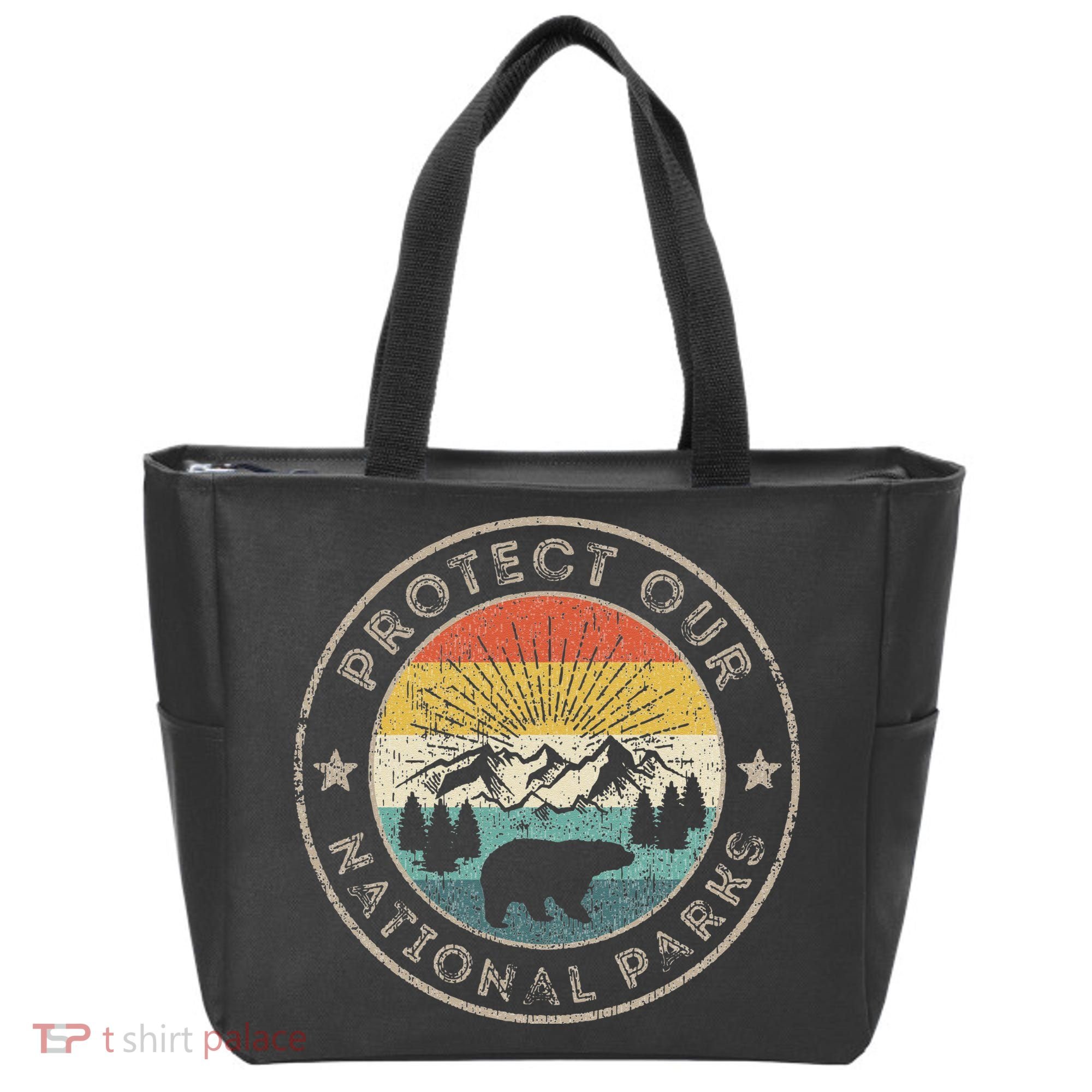 Protect Our National Parks Retro Hiking Tote Bag