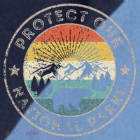 Protect Our National Parks Retro Hiking Raglan Baseball Sleeve Shirt thumb 2