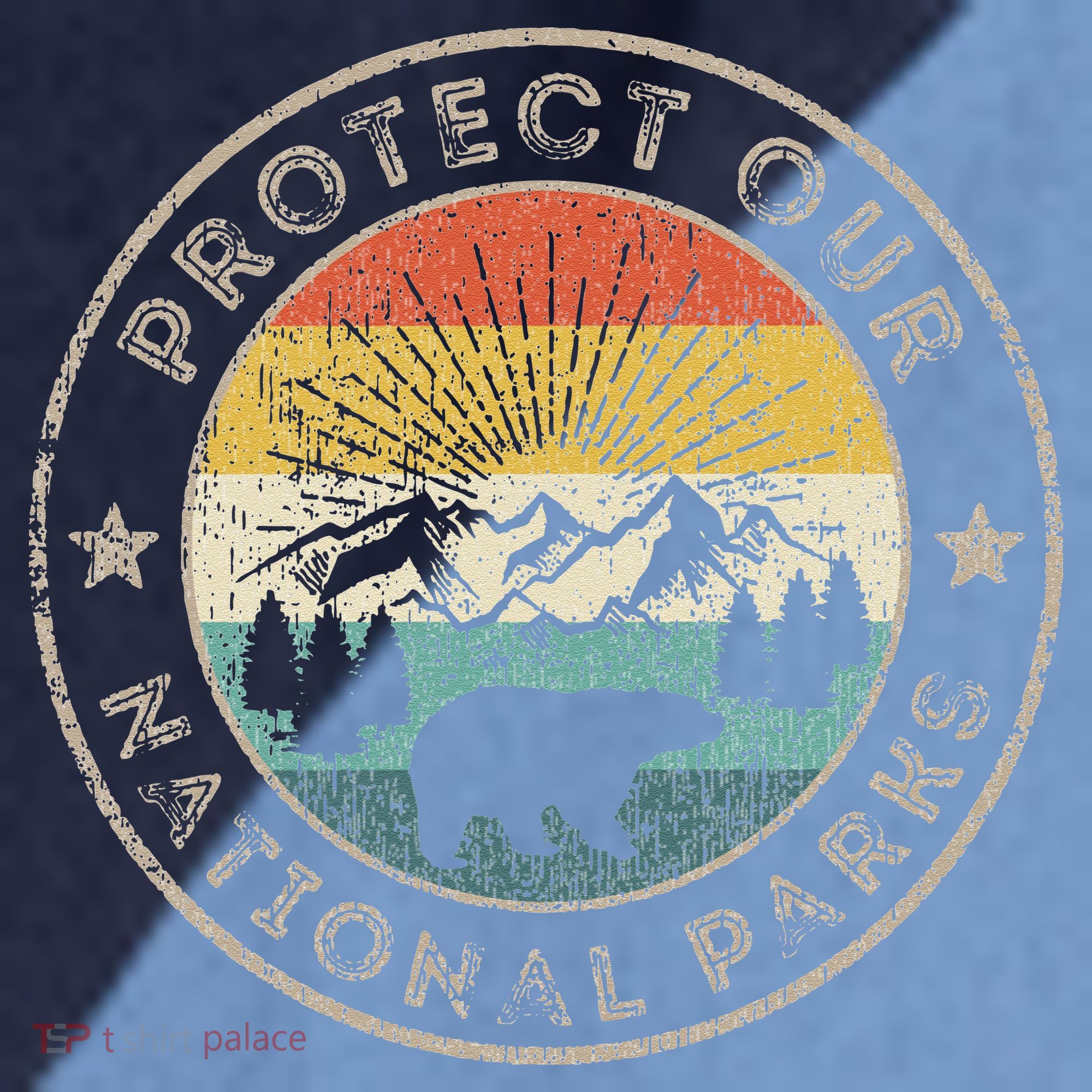 Protect Our National Parks Retro Hiking Raglan Baseball Sleeve Shirt