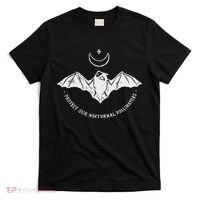 Protect Our Nocturnal Polalinators Bat With Moon Halloween T-Shirt thumb 0