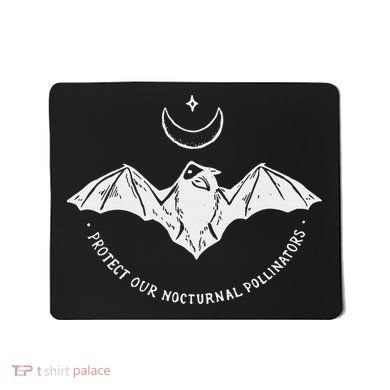 Protect Our Nocturnal Polalinators Bat With Moon Halloween Mousepad