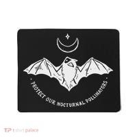 Protect Our Nocturnal Polalinators Bat With Moon Halloween Mousepad thumb 0