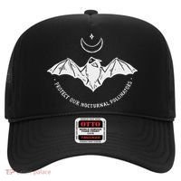 Protect Our Nocturnal Polalinators Bat With Moon Halloween Hat thumb 0