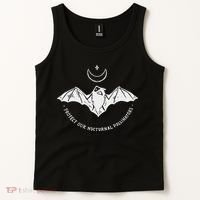 Protect Our Nocturnal Polalinators Bat With Moon Halloween Tank Top thumb 2