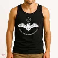 Protect Our Nocturnal Polalinators Bat With Moon Halloween Tank Top thumb 3