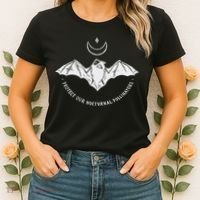 Protect Our Nocturnal Polalinators Bat With Moon Halloween Women's T-Shirt thumb 2