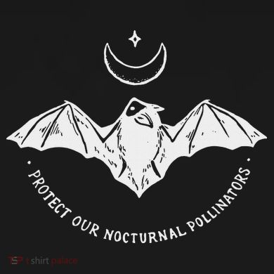 Protect Our Nocturnal Polalinators Bat With Moon Halloween Women's T-Shirt