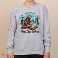 Protect Our National Parks Defund Doge Parks Not Profits Women's Sweatshirt thumb 0
