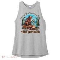 Protect Our National Parks Defund Doge Parks Not Profits Ladies PosiCharge Tri-Blend Wicking Tank thumb 0