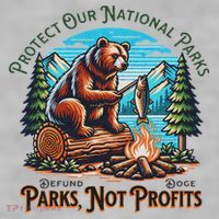 Protect Our National Parks Defund Doge Parks Not Profits Ladies PosiCharge Tri-Blend Wicking Tank thumb 2