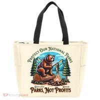 Protect Our National Parks Defund Doge Parks Not Profits Tote Bag thumb 0