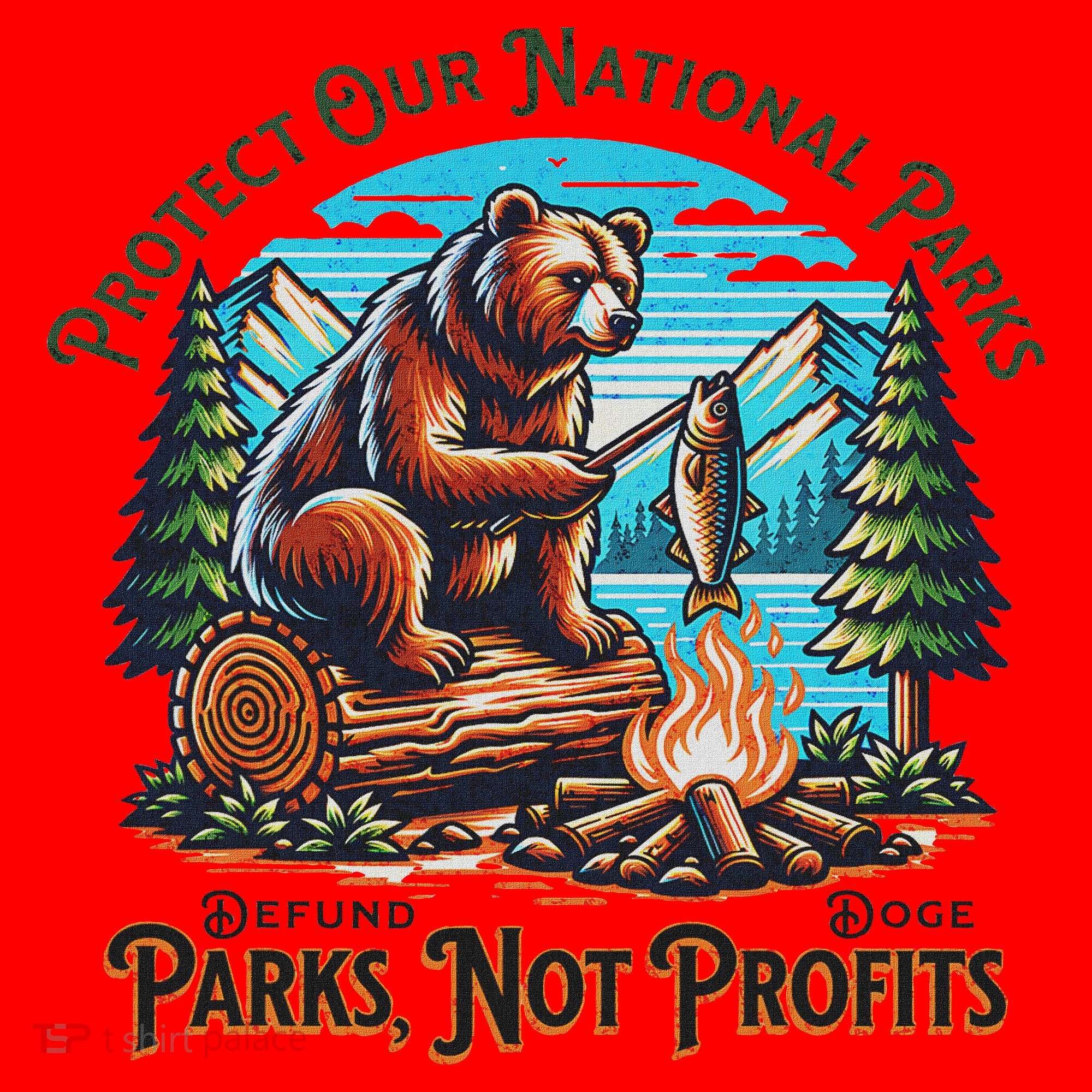 Protect Our National Parks Defund Doge Parks Not Profits Santa Hat