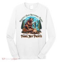 Protect Our National Parks Defund Doge Parks Not Profits Long Sleeve Shirt thumb 0
