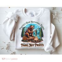 Protect Our National Parks Defund Doge Parks Not Profits Sweatshirt thumb 2