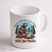 Protect Our National Parks Defund Doge Parks Not Profits Coffee Mug thumb 1