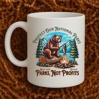 Protect Our National Parks Defund Doge Parks Not Profits Coffee Mug thumb 2