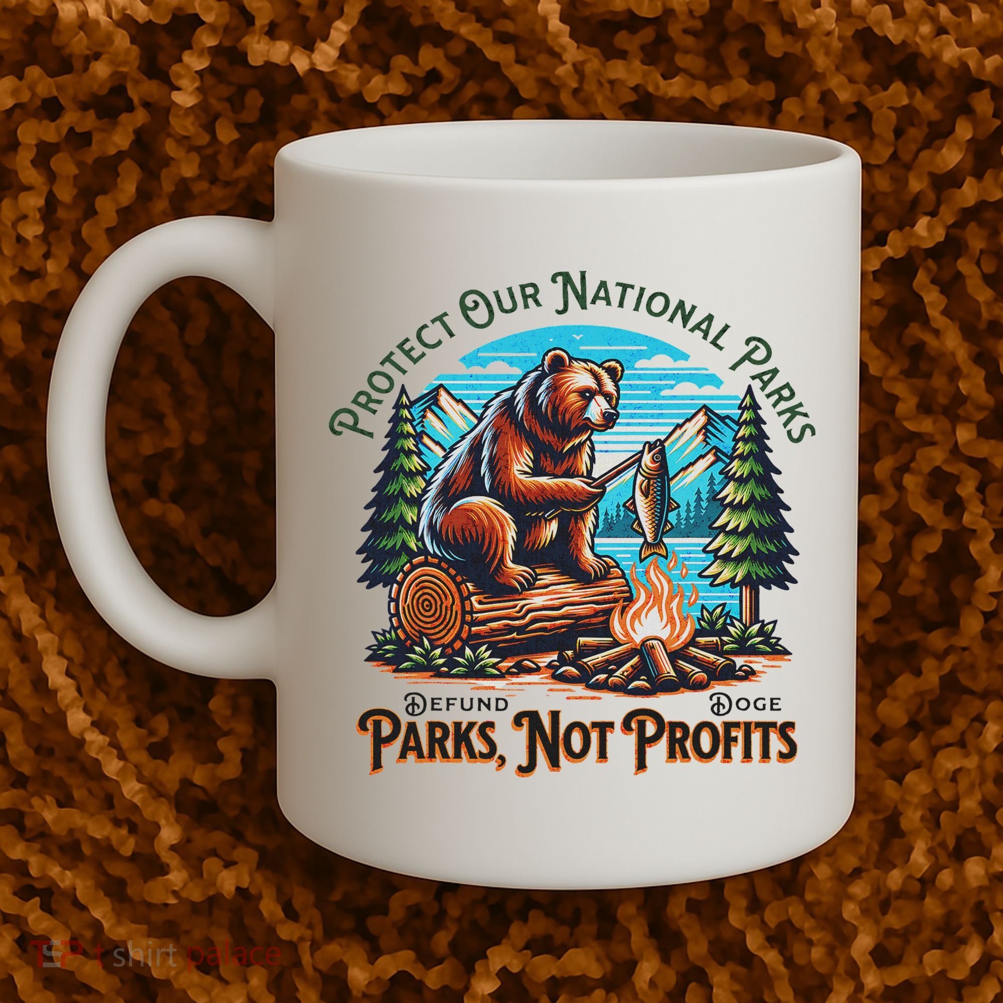 Protect Our National Parks Defund Doge Parks Not Profits Coffee Mug