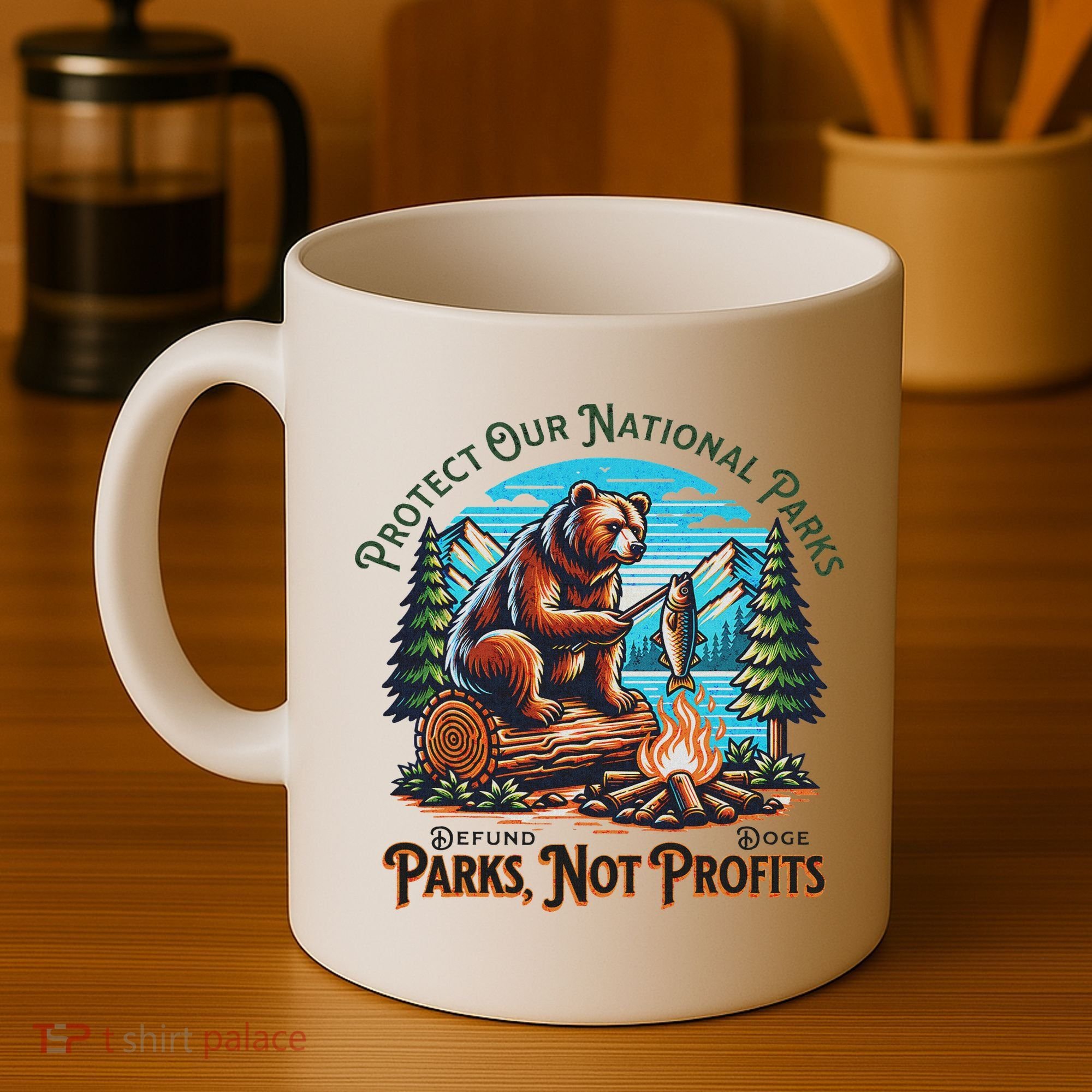 Protect Our National Parks Defund Doge Parks Not Profits Coffee Mug