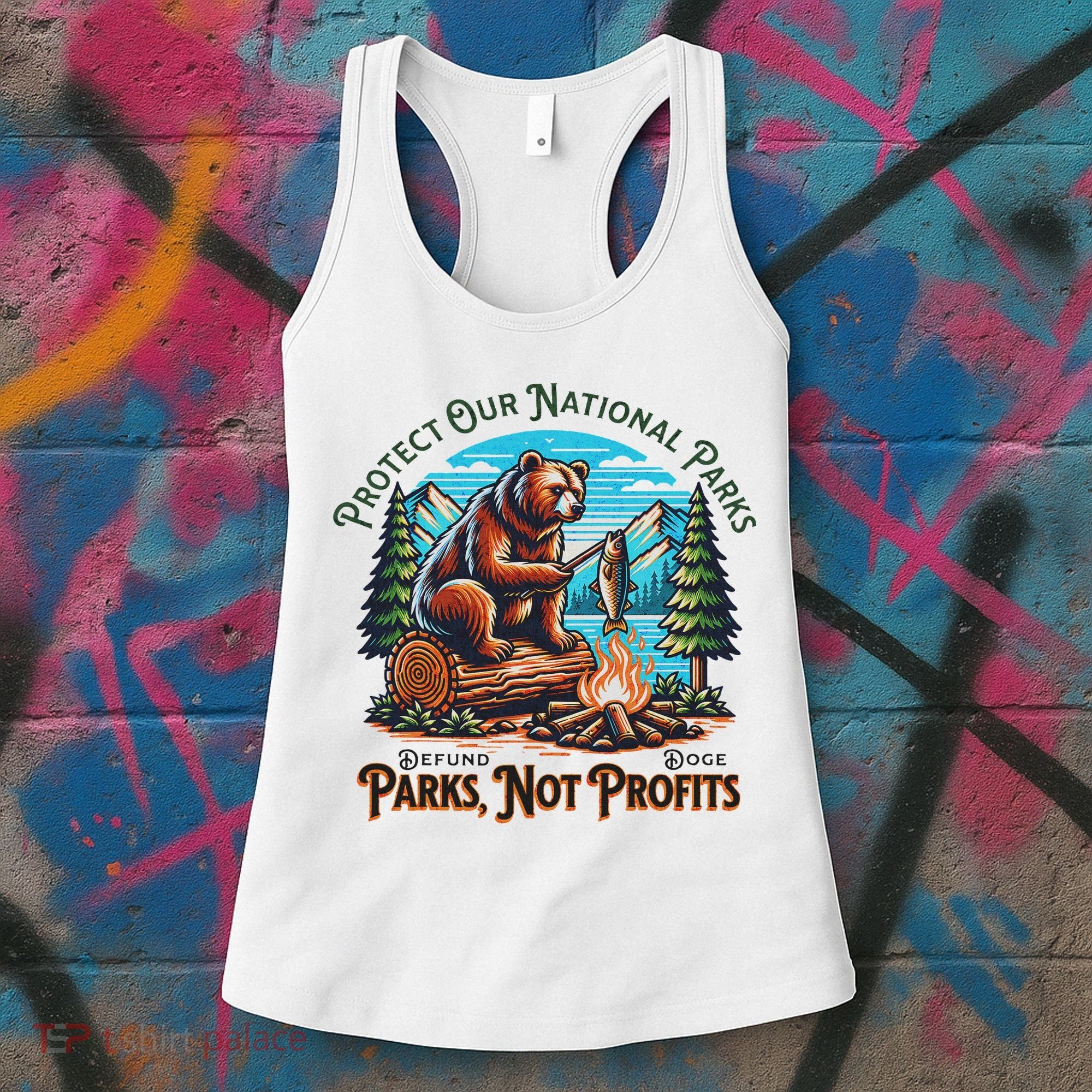 Protect Our National Parks Defund Doge Parks Not Profits Women's Tank Top