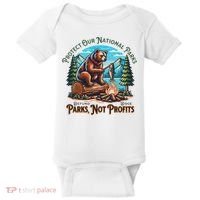 Protect Our National Parks Defund Doge Parks Not Profits Baby Bodysuit thumb 0